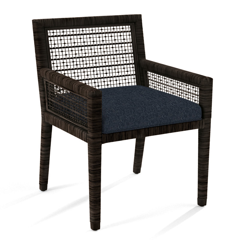 Pine Isle Arm Chair, Coral Textured Plain; 0373-14, Java