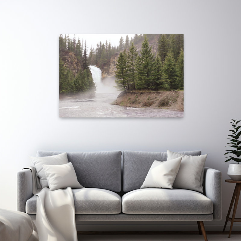Glacier National Park Waterfall 1 Piece Wrapped Canvas Wall Art, 81.28cm H x 121.92cm W