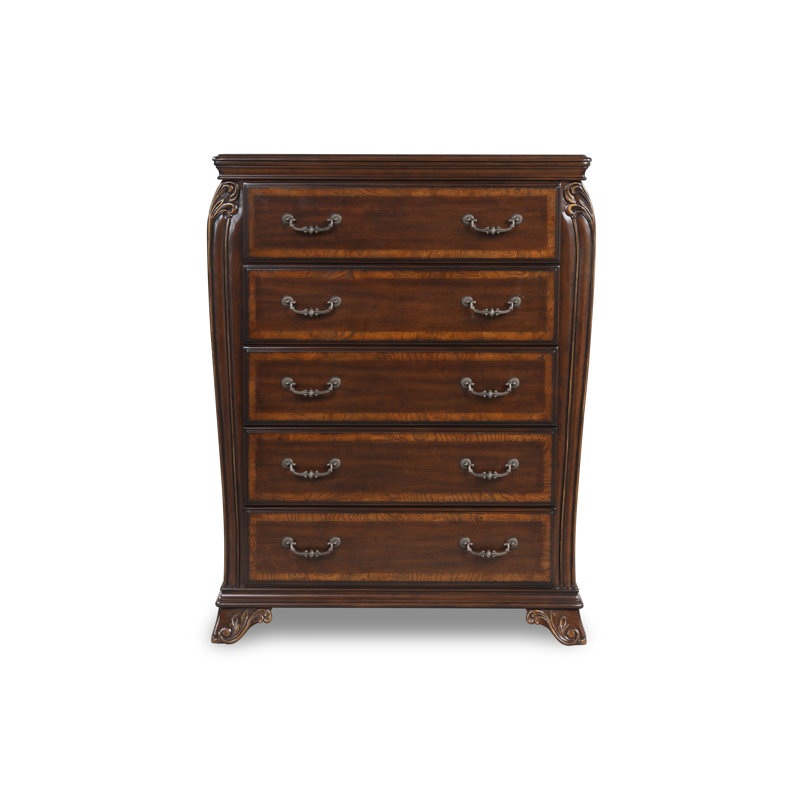 Cambria Hills Wood 5-Drawer Chest, Brown