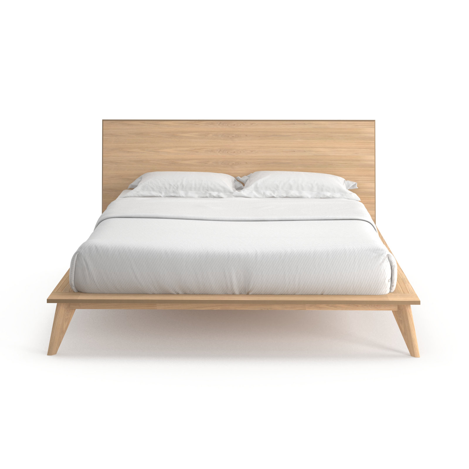 Florian Platform Bed, King, White Wash