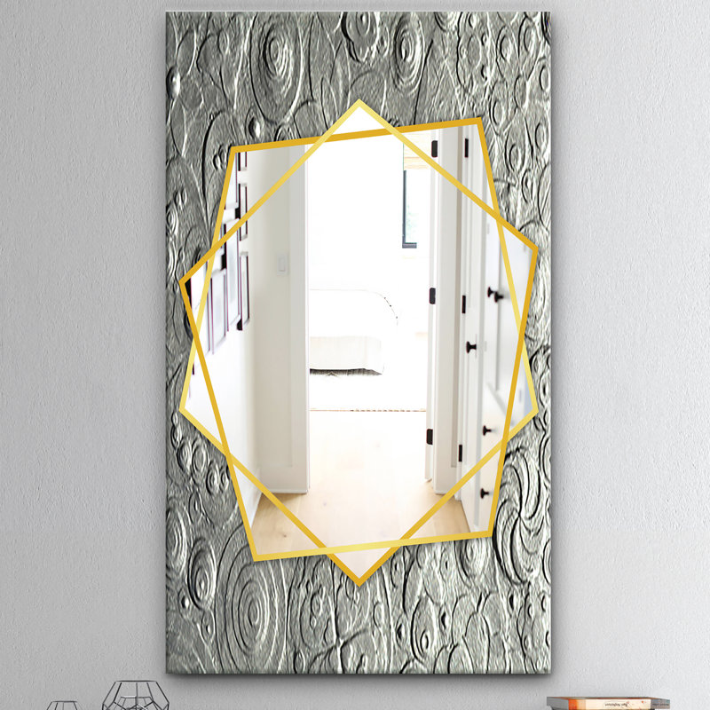 Miroir mural fleur, H 39,4 po x l 29,5 po