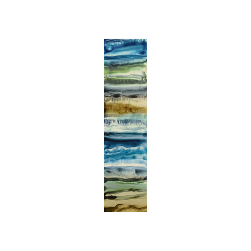 Stratum II Print by Sonia Noir, Encaustic Gel - Horizontal, 48" H x 12" W x 1.5" D