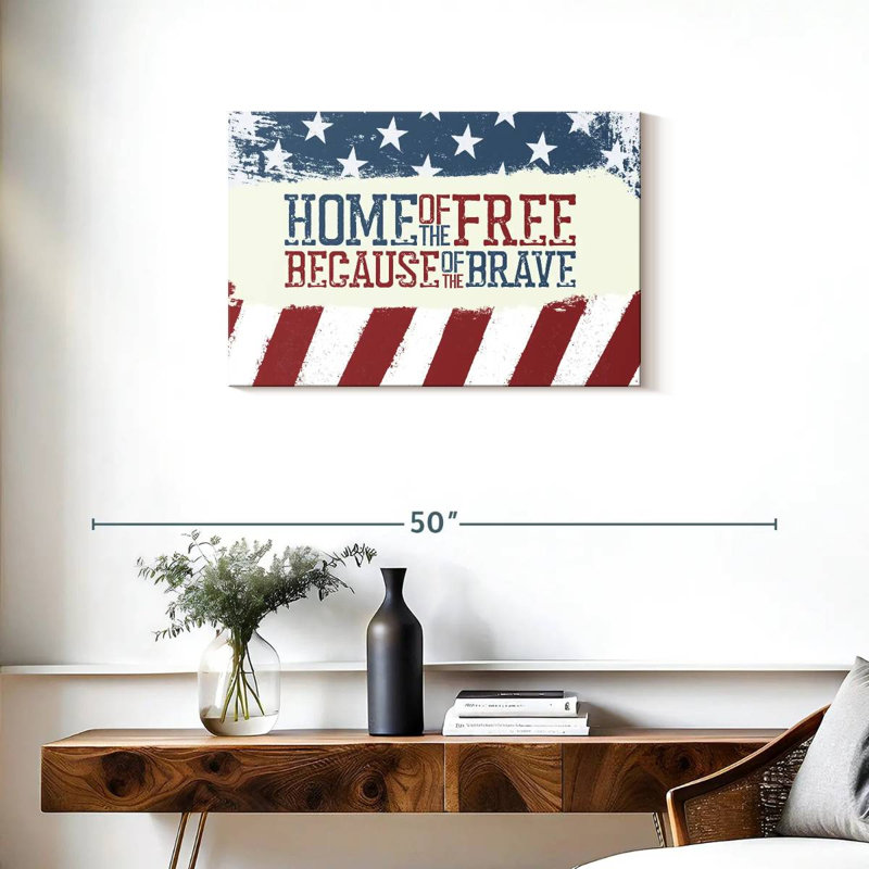 Borges American Home Of The Free, H 20 po x l 30 po