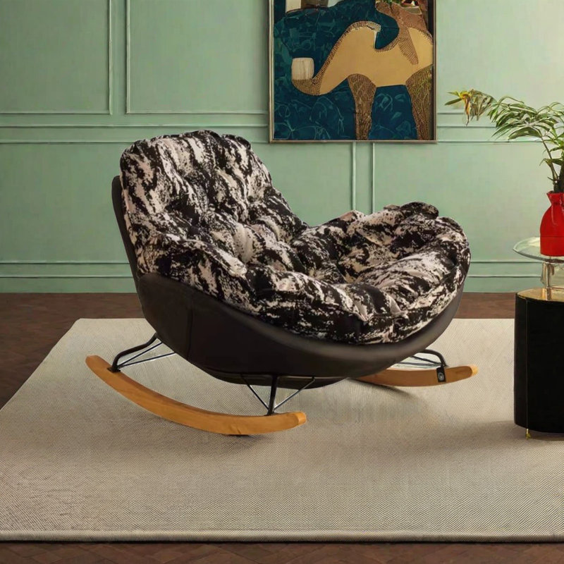 Chaise berçante Retro, Brun