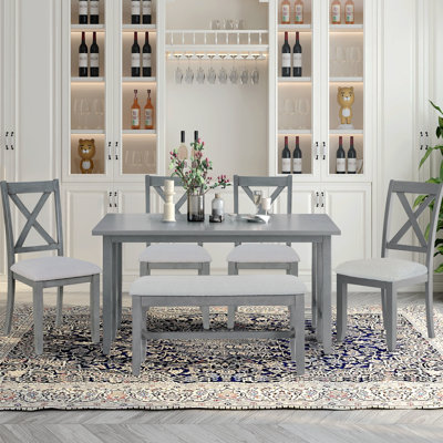 6 Piece Dining Set Dining Table Set Kitchen Table Set Dining Room Set Dining Table With Bench
