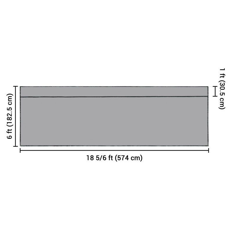 Auvent latéral pour véhicule récréatif en noir, H 71,85 po x l 225,98 po