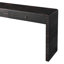 Console courbée avec rangement, table d'entrée en bois à 3 tiroirs, console rustique de style campagnard pour entrée, couloir, salon, noir vieilli