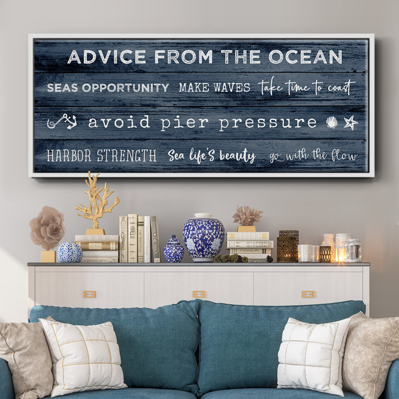 Bleu marine, toile encadrée