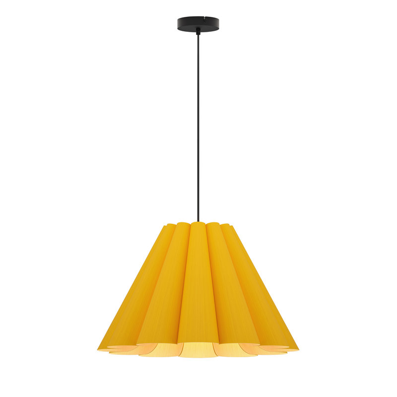 Luminaire suspendu moyen Lora 56, Jaune, H 14,3 po x l 22,8 po x P 22,8 po