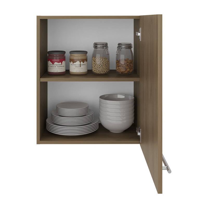 Armoire murale de 20 pouces avec porte simple et double tablettes intérieures, armoire de rangement murale, rangement vertical compact pour la salle de bain, la cuisine, la salle de lavage et le garage