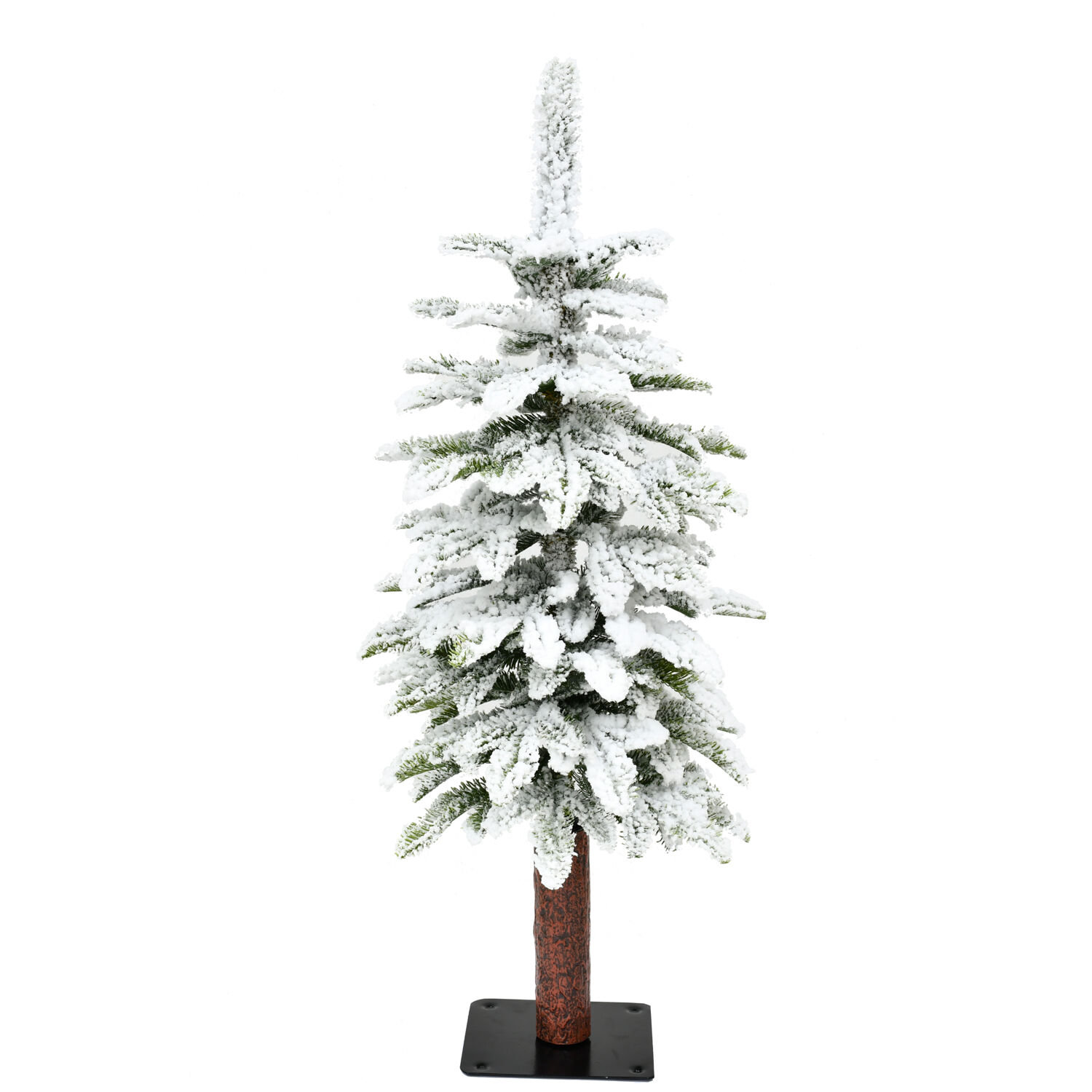 Fraser Hill Farm 4' H Flocked Pine Flocked/Frosted Christmas Tree | Wayfair