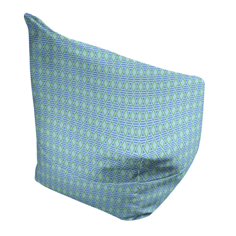 Sac de pois Leffel, H 27 po x L 30 po x P 25 po, Housse de pouf, Bleu