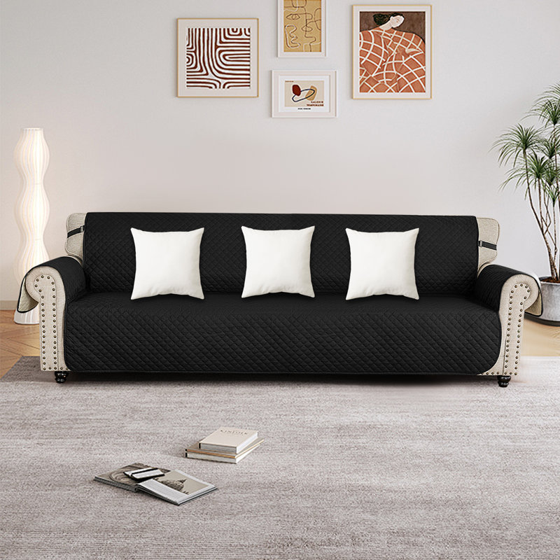 Housse pour canapé en polyester, Polyester noir