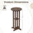 21.5" Round Patio Bar Table with Slatted Table Top-1142269444