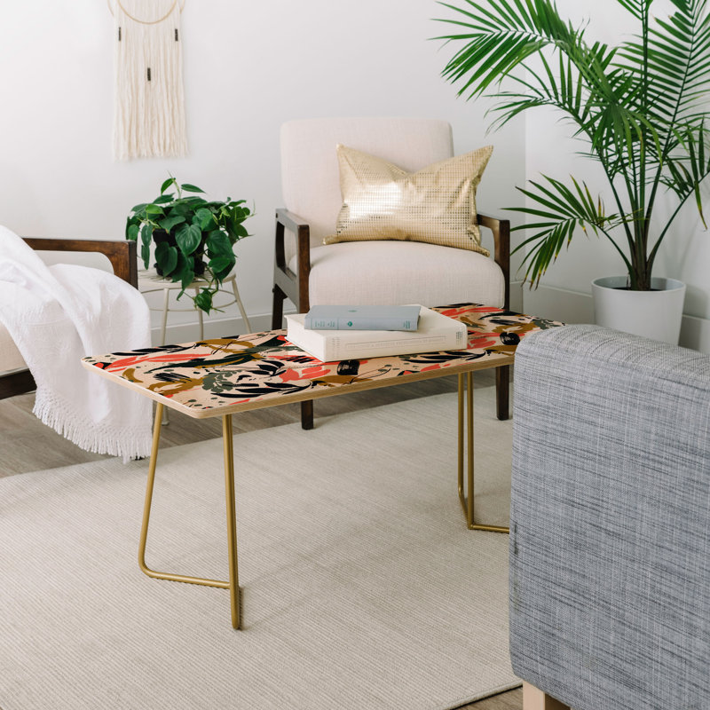 Solid Wood Top Coffee Table