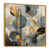 Toile avec cadre flottant or