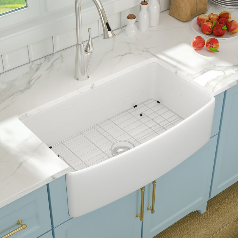33'' L Single Bowl Ceramic Kitchen Sink