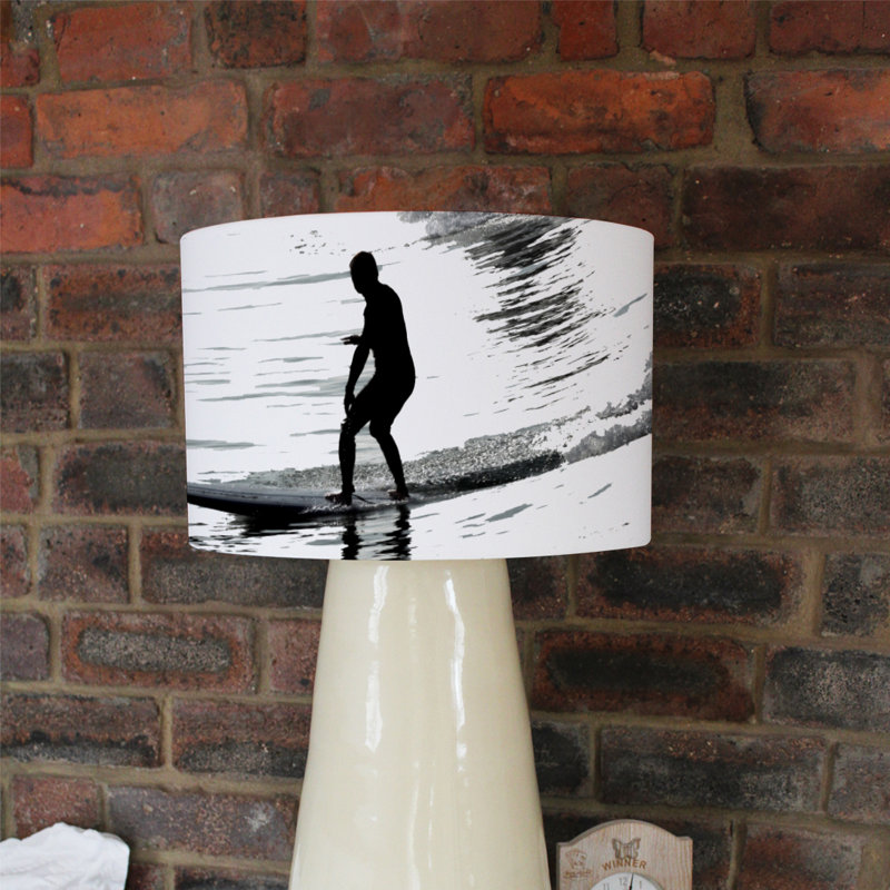 Cotton Drum Lamp Shade ( Uno ), 22cm H x 25cm W x 25cm D