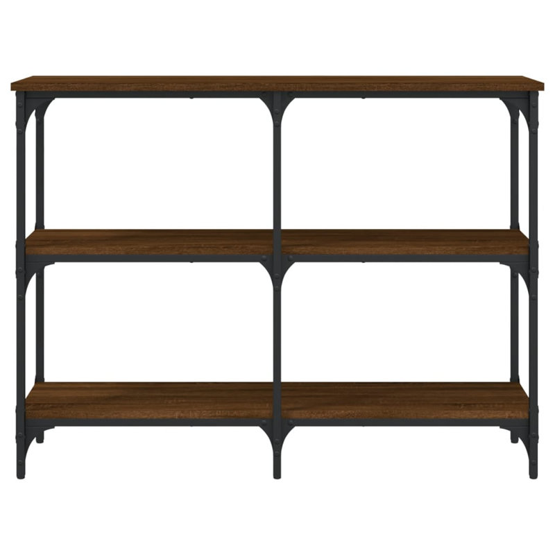 Console Table, Brown Oak, 75cm H x 100cm W x 29cm D