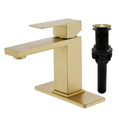 Bathroom Faucet, Modern Single Handle Bathroom Faucets for 1 or 3 Hole Bathroom Sink Faucet Vanity Washbasin Faucet Lavatory Mixer Taps with Pop-up Drain and Supply Hoses