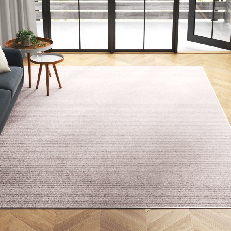 Antenor Power Loomed Polyester Area Rug in Beige, Rectangle 6'7" x 9'
