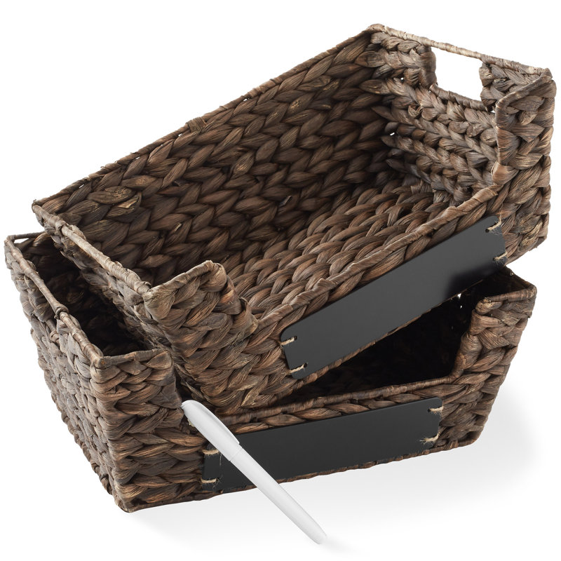 Casafield Seagrass Decorative Basket, Dark Brown