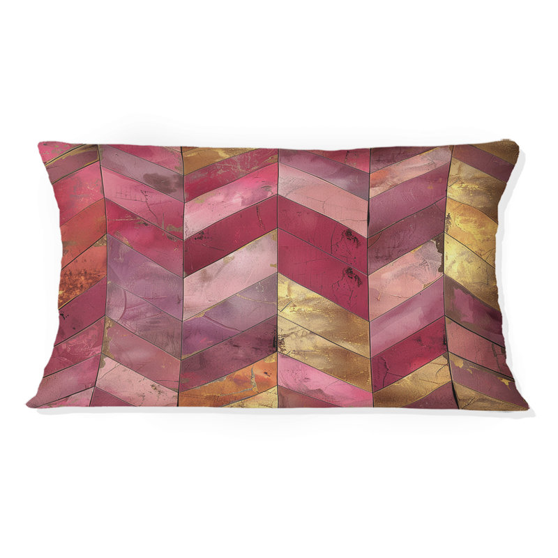 Coussin à chevrons Mid-Century