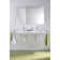 White Ceramic Rectangular Wall Mount Bathroom Sink with Overflow