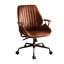 Fauteuil en cuir de luxe pour la transformation de l'espace de travail - Confort élevé, fonction pivotante, hauteur réglable, siège de bureau à haut dossier élégant, structure en métal et accoudoirs