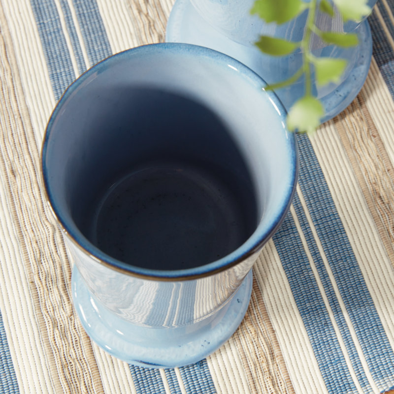 KELCY FOOTED CACHEPOTS, Blue