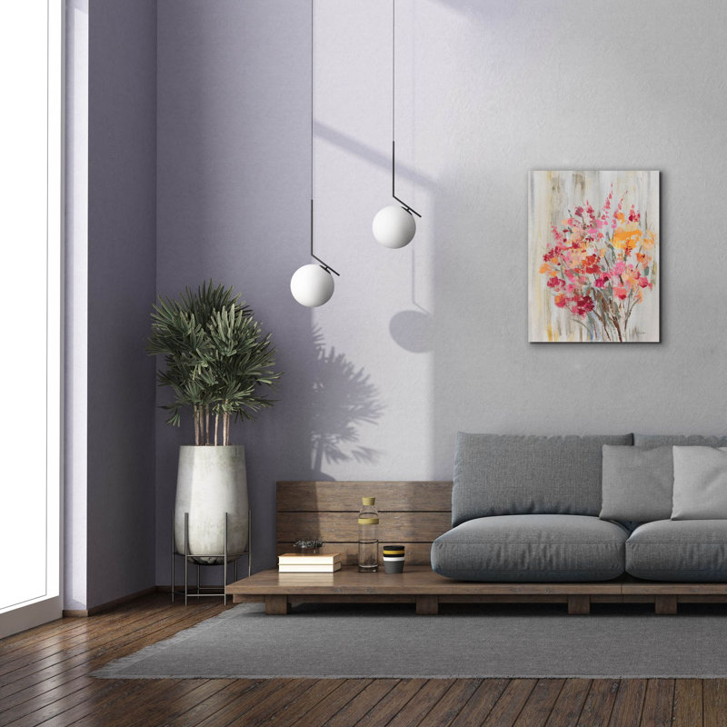 Toile épique Graffiti «Bunch Of Wildflowers 1» par Silvia Vassileva, 26 po x 34 po, H 34 po x l 26 po