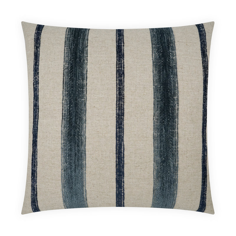 Lindor Pillow Cover & Insert, Black/Beige, Square 22"
