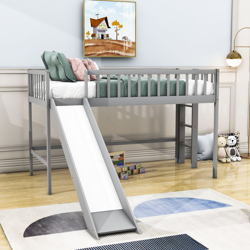 Lit mezzanine bas Evyenia par Harriet Bee, gris