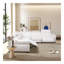 Canapé modulaire inclinable Yohan - Boucle blanche