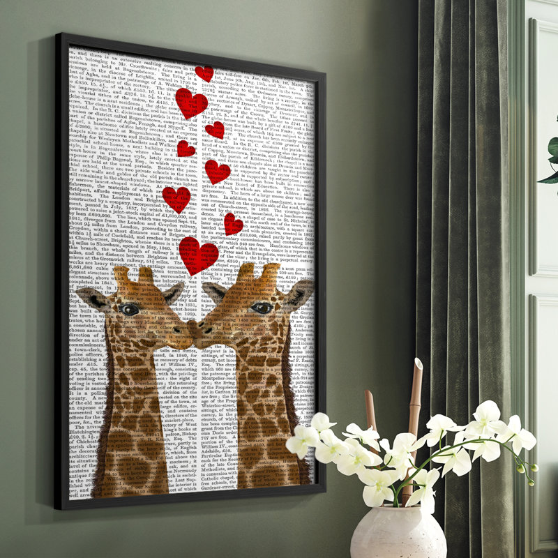 «Love is in the Air Collection B», reproduction encadrée - bois massif, Cadre simple noir, H 20 po x l 16 po