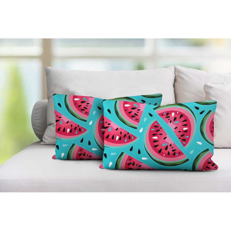 Coussin intérieur / extérieur Watermelon, Turquoise