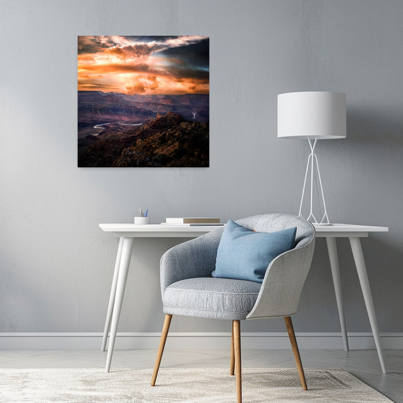 Art contemporain, paysage contemporain abstrait, art naturel, H 24 po x l 24 po
