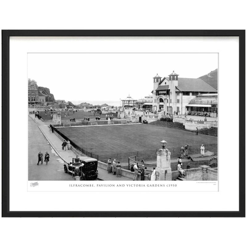Ilfracombe, Pavilion And Victoria Gardens C1950 - Single Picture Frame Print, 45cm H x 60cm W x 2.3cm D