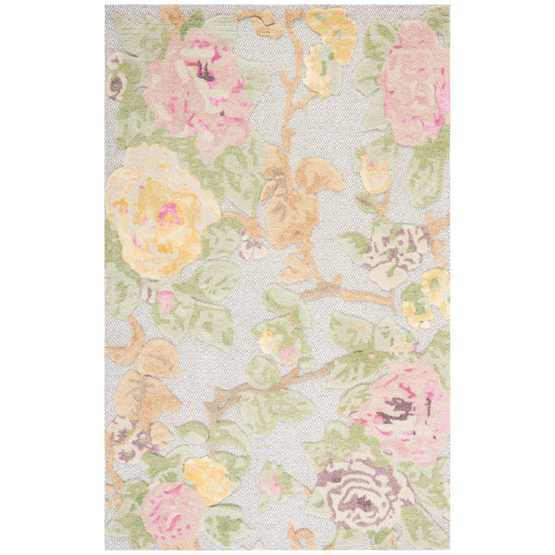 Tapis 602 rose / gris, Rectangle 6 pi x 9 pi