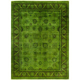 Overdyed One-of-a-Kind 9' 4" X 12' 2" Hand Knotted Area Rug