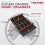 Tiroir à couverts en noyer massif avec accents noirs 13-1 / 4 "X 19-1 / 2" Craftsman Collection-130095519