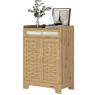 Modern Kitchen Storage Cabinet With Drawer & Adjustable Shelf For Appliances Coffee Bar Dining Area