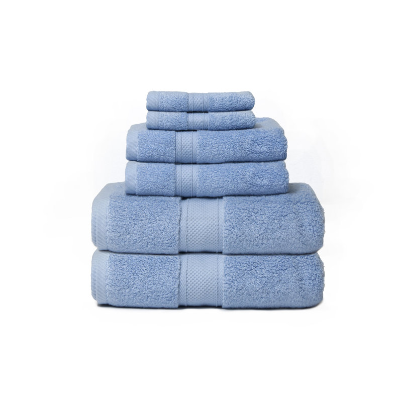 Romary 100% Cotton Plush Mulit-Size Set, Spa Blue