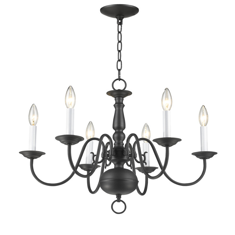 Benedetto Steel Dimmable Chandelier, Bronze, 6
