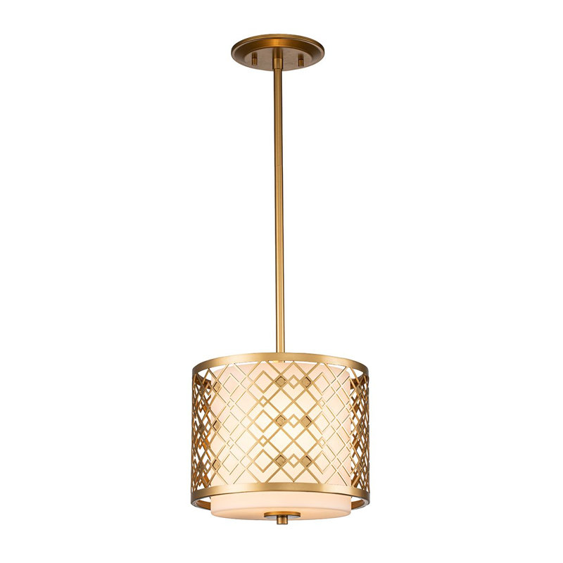 Ziggy Pendant, E12/Candelabra, 46" H x 10" W x 10" D, Golden