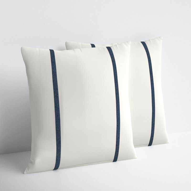 Sansa Striped Outdoor Reversible Throw Pillow, 18" x 18"