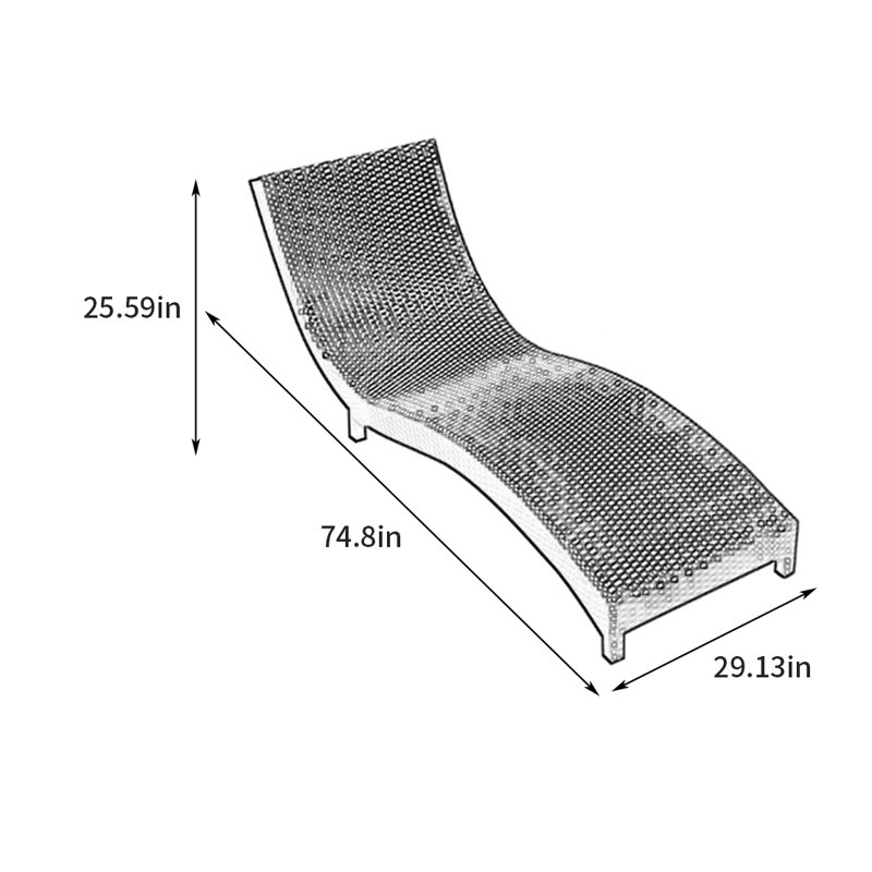 Outdoor leisure garden courtyard recliner