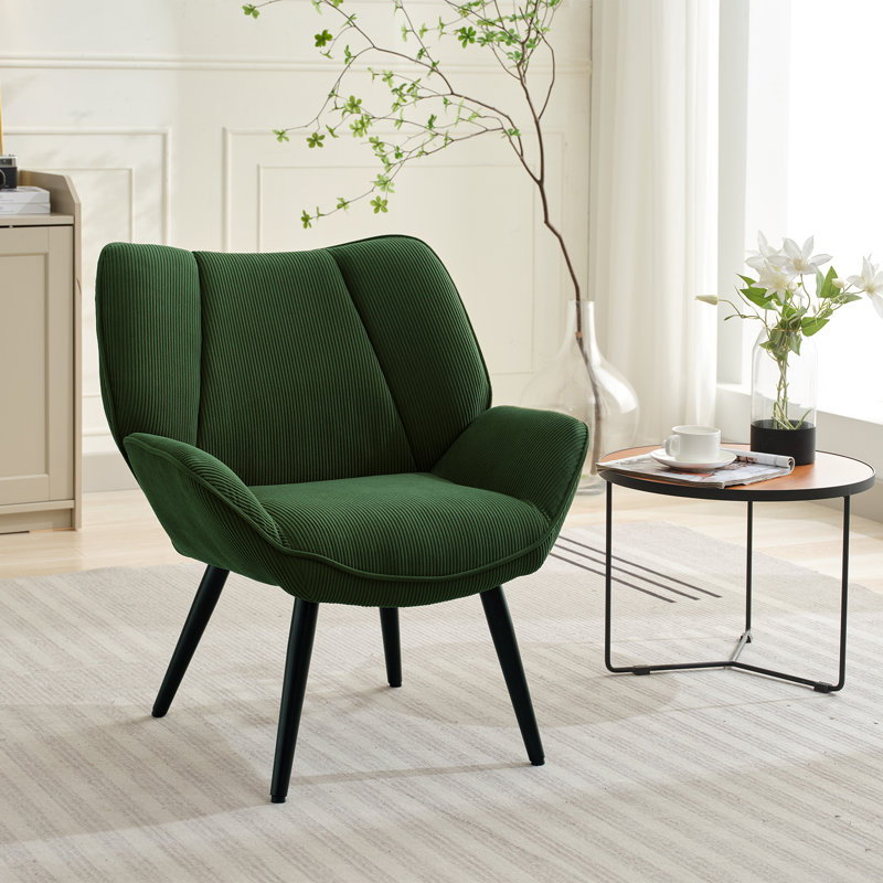 Upholstered Accent Chair, Green