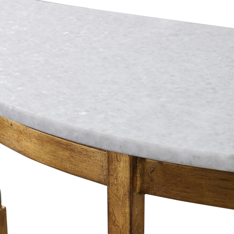 Yearby 40'' Stone Top Console Table