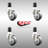 316SS Thermoplastic Rubber Swivel Expanding Stem Caster Set